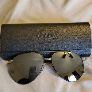Burberry aviator sunglasses black 60mm